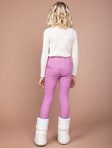 Розовые стеганые утепленные брюки NAUMI - 1602609980081 - Фото 4