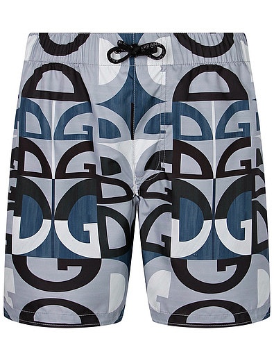 Шорты пляжные с принтом майолика Dolce & Gabbana - 4104519171322 - Фото 1