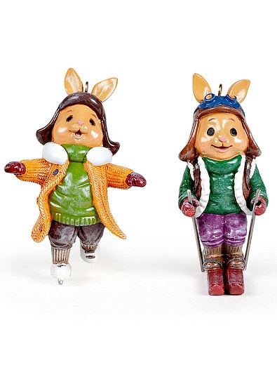 Подарочный набор елочных игрушек кролики Bernes - 6144520280109 - Фото 1