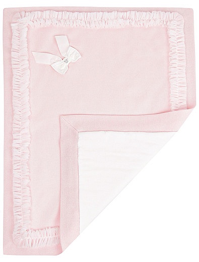 Розовое шерстяное одеяло с оборками Baby A - 0774509180067 - Фото 2
