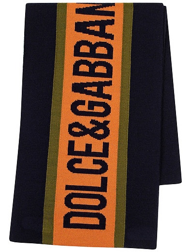 Шарф из шерсти с логотипом Dolce & Gabbana - 1224518080128 - Фото 1