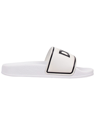 Белые Шлепанцы пляжные с логотипом Dolce & Gabbana - 2284519270149 - Фото 2
