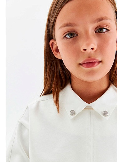Белая блуза со съемным воротничком SILVER SPOON - 1034509182317 - Фото 4