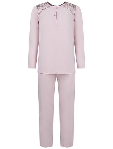 Розовая пижама с кружевными вставками Sognatori - 0214509080290 - Фото 1