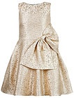 Золотистое Платье с объёмным бантом - 1054609189573