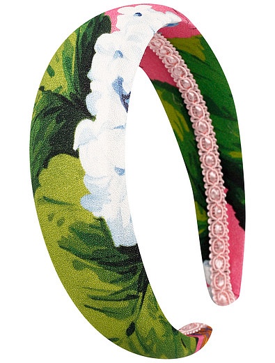 Ободок с цветочным принтом Dolce & Gabbana - 5144508270185 - Фото 1