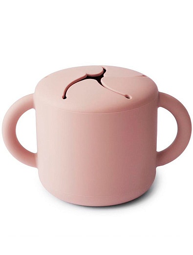 Розовая чашка для снеков Mushie - 5574528270047 - Фото 1