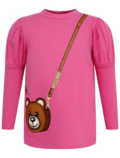 Розовый лонгслив с имитацией сумки через плечо Moschino - 4164509281820 - Фото 1