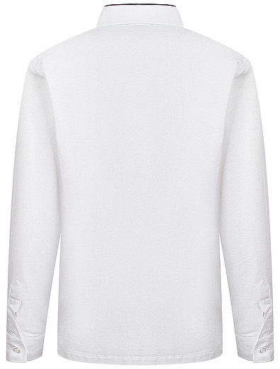 Белая рубашка из хлопка с эластаном Aletta - 1014519181357 - Фото 2