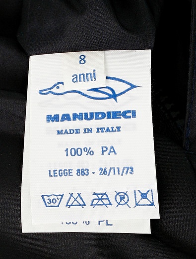 Тёмно-синий комплект из куртки и полукомбинезона Manudieci - 6121419981552 - Фото 5