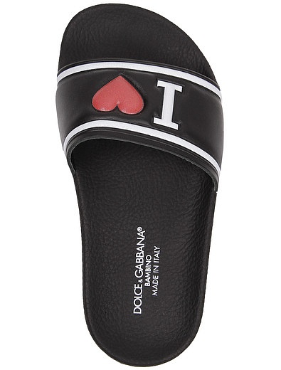 Шлепанцы пляжные с принтом i love d&amp;g Dolce & Gabbana - 2281109970656 - Фото 4