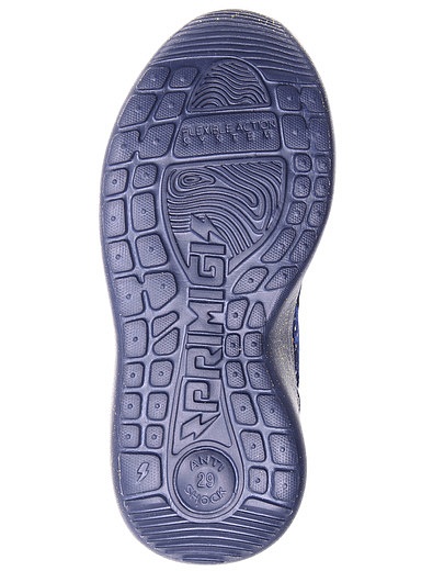 Синие кроссовки с эффектом брызг краски Primigi - 2101409880502 - Фото 5
