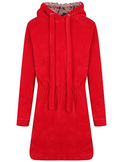 Красное плюшевое платье с капюшоном Motion kids - 1054500181591 - Фото 1