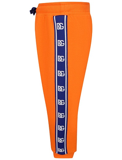 Оранжевые спортивные брюки с лампасами Dolce & Gabbana - 4244519411018 - Фото 2