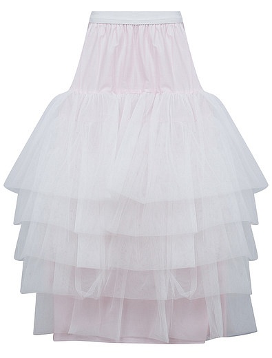 Пышное платье в пол с длинным рукавом, кружевным верхом и с вышивкой нежных цветов Lesy - 1054509071428 - Фото 7