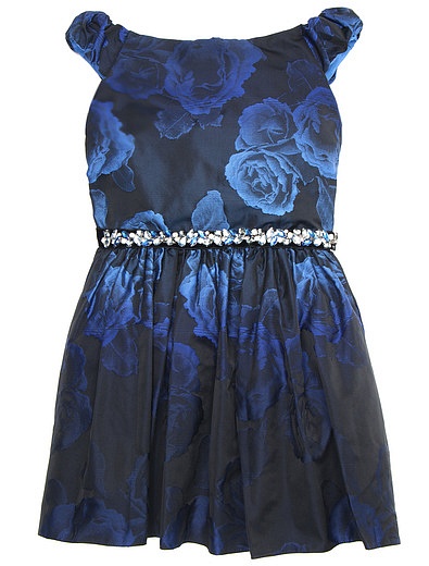 Платье с голубыми розами и поясом из камней David Charles - 1051409580029 - Фото 1