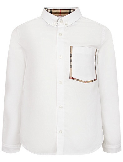 Рубашка с карманом и вставками  в клетку Vintage Check Burberry - 1011219980174 - Фото 1