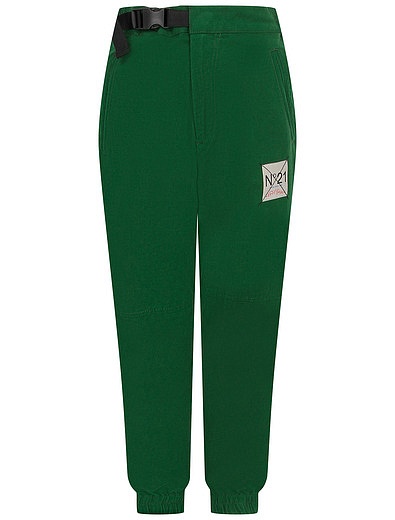 Зеленые хлопковые брюки №21 kids - 1084519286475 - Фото 1