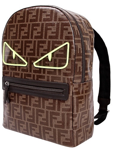 Рюкзак из натуралной кожи с принтом логотипа Fendi - 1501828980011 - Фото 4