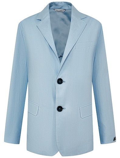 Голубой пиджак из льна Dolce & Gabbana - 1334519371016 - Фото 1
