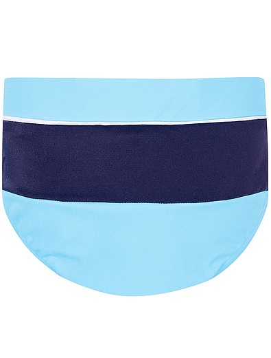 Сине-голубые плавки с принтом логотипа EMPORIO ARMANI - 0871519970050 - Фото 2