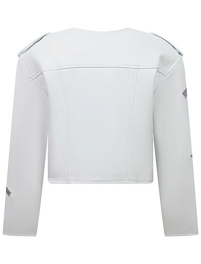 Короткая Куртка с нашивками логотипа на рукавах TWINSET - 1074509270263 - Фото 2