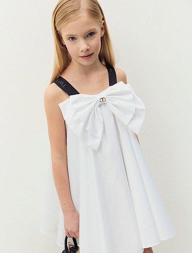 Белое платье свободного кроя TWINSET - 1054509413051 - Фото 2