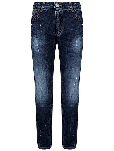 Синие джинсы с потертостями JOHN RICHMOND - 1164519171565 - Фото 1
