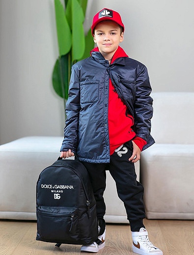 Черный рюкзак с логотипом Dolce & Gabbana - 1504528280122 - Фото 5