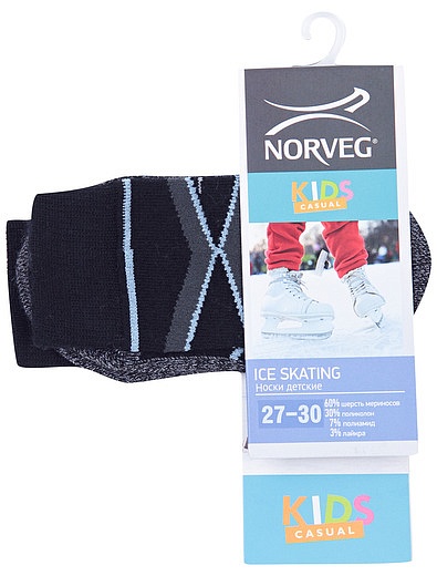 Черные термоноски для катания на коньках NORVEG - 1531119980062 - Фото 2