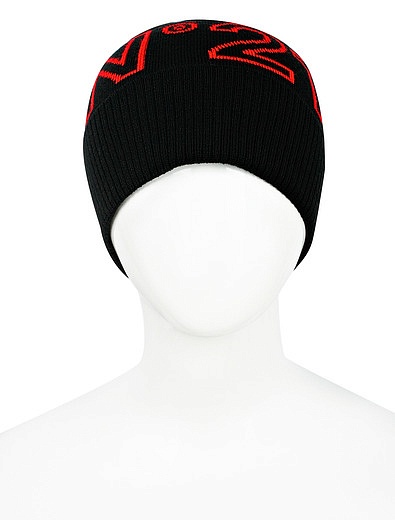 Чёрная шапка с контрастным логотипом №21 kids - 1354528180010 - Фото 2