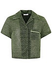 Блестящая зелёная блуза - 1034509370837