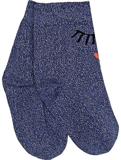 Синие носки с люрексом Stella McCartney - 1531409780082 - Фото 1