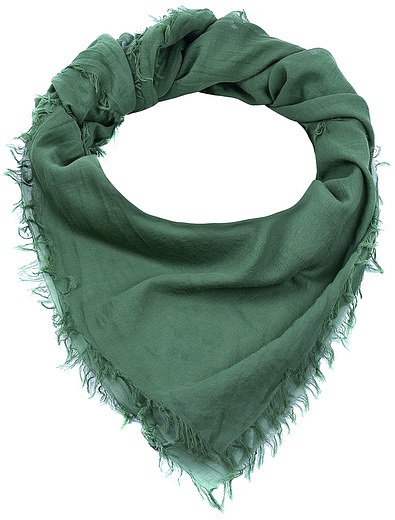 Хлопковый зеленый платок Il Gufo - 0012208970061 - Фото 1