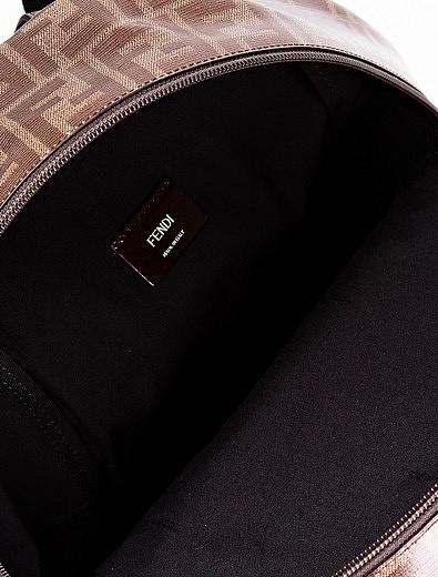 Рюкзак из натуралной кожи с принтом логотипа Fendi - 1501828980011 - Фото 7