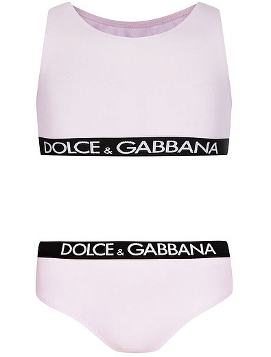 Комплекты нижнего белья (трусы, топ) трикотажные машинного вязания детские для девочек Dolce & Gabbana - 6114509280017 - Фото 1