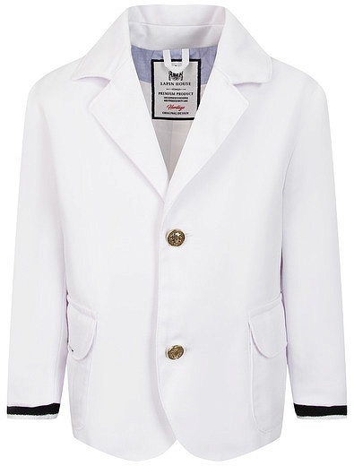 Белый пиджак с золотистыми пуговицами Lapin House - 1334519371504 - Фото 1