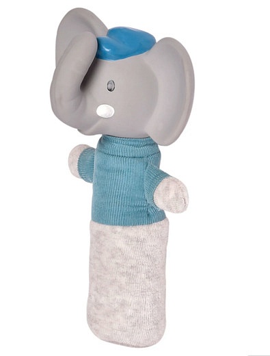Мягконабивная игрушка-пищалка с головой из натурального каучука слоник Alvin Tikiri - 7134529270934 - Фото 5