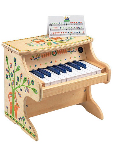 Электронное пианино деревянное Djeco - 7132529981164 - Фото 1