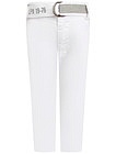 Белые брюки с эластичным ремнем - 1084519375858