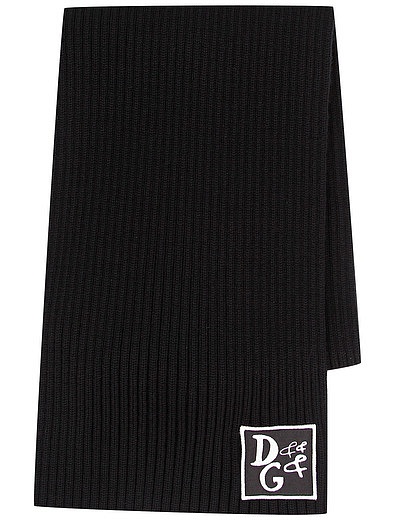 Шарф из шерсти с нашивкой логотипа Dolce & Gabbana - 1224518080081 - Фото 1