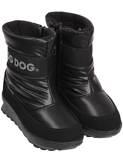Черные дутые сапоги с логотипом Jog Dog - 2021129980019 - Фото 1