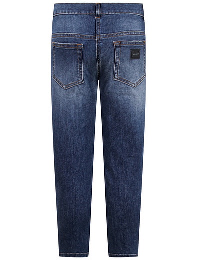 Синие джинсы с потертостями skinny Dolce & Gabbana - 1164509080433 - Фото 2