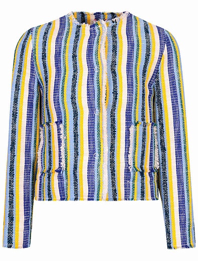 Комплект из жакета в полоску, леггинсов и футболки с принтом Il Gufo - 3031409870021 - Фото 4