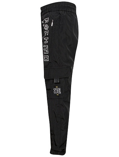 Черные брюки-карго с логотипом JOHN RICHMOND - 4244519182116 - Фото 2