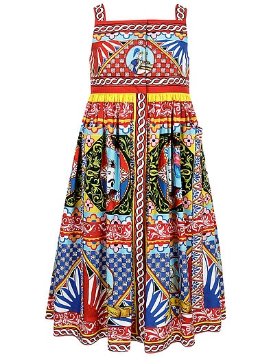 Платье с красочным принтом Dolce & Gabbana - 1054609379790 - Фото 1