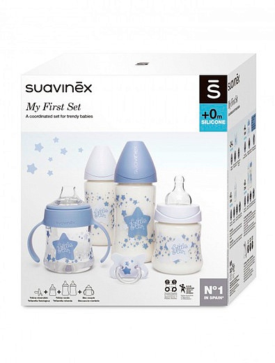 Набор Little Star из трёх бутылочек, поильника и пустышки для детей 2-4 месяца Suavinex - 5114520080222 - Фото 9