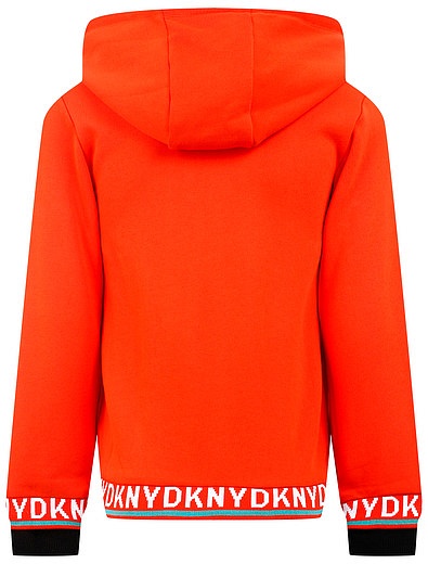 Оранжевая толстовка с капюшоном DKNY - 0074519172305 - Фото 2