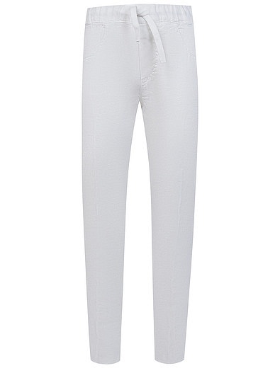 Льняные белые брюки Il Gufo - 1084519070579 - Фото 1