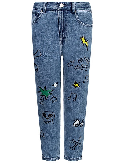 Прямые джинсы с рисунками Stella McCartney - 1164519371873 - Фото 1